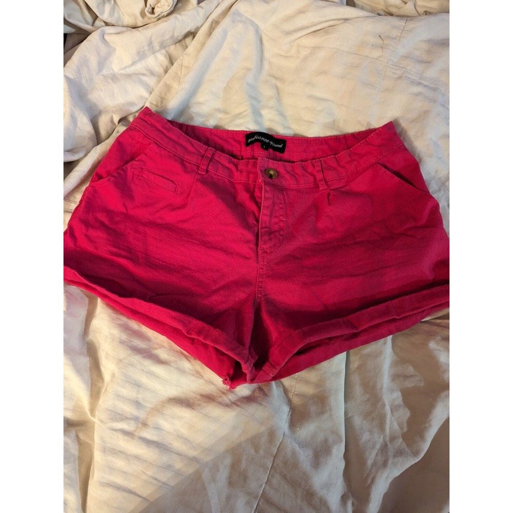 Ambience Apparel womens L pink stretchy shorts